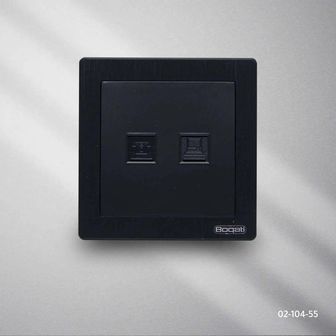 فيش كمبيوتر+تليفون اسود  BOQATI - Zinco