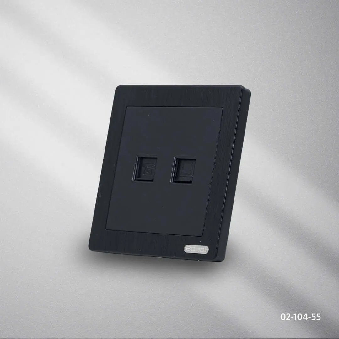 فيش كمبيوتر+تليفون اسود  BOQATI - Zinco