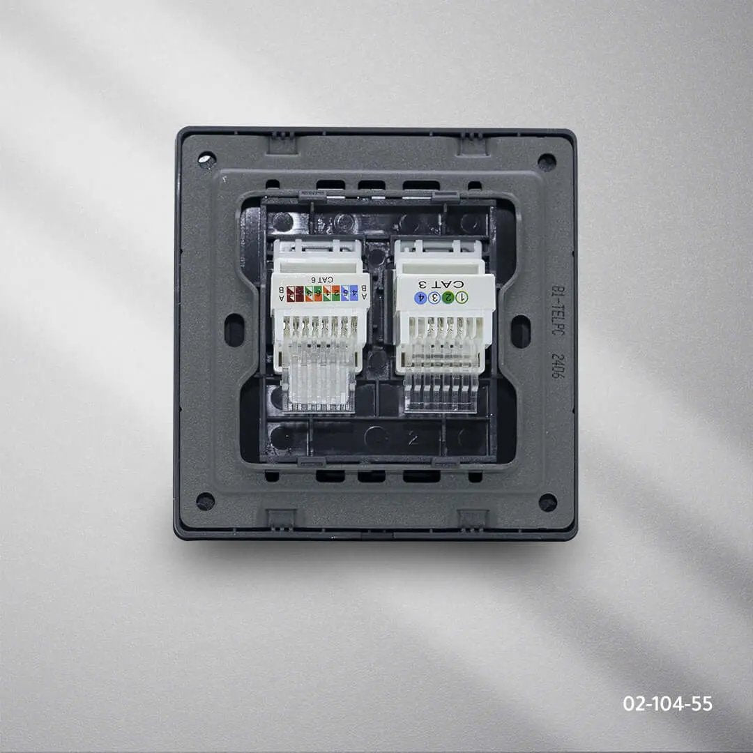 فيش كمبيوتر+تليفون اسود  BOQATI - Zinco