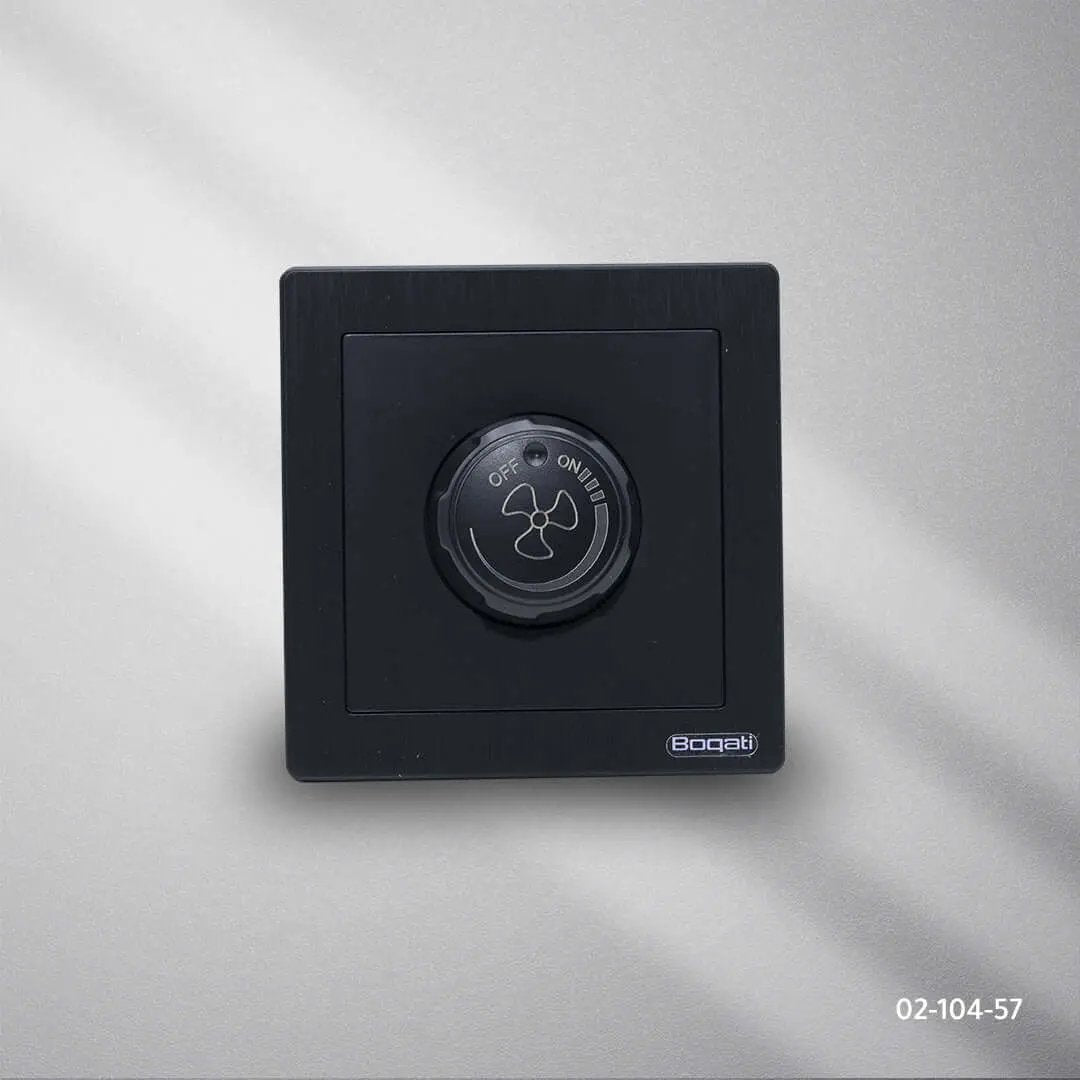 مفتاح دايمر مروحة اسود  BOQATI - Zinco