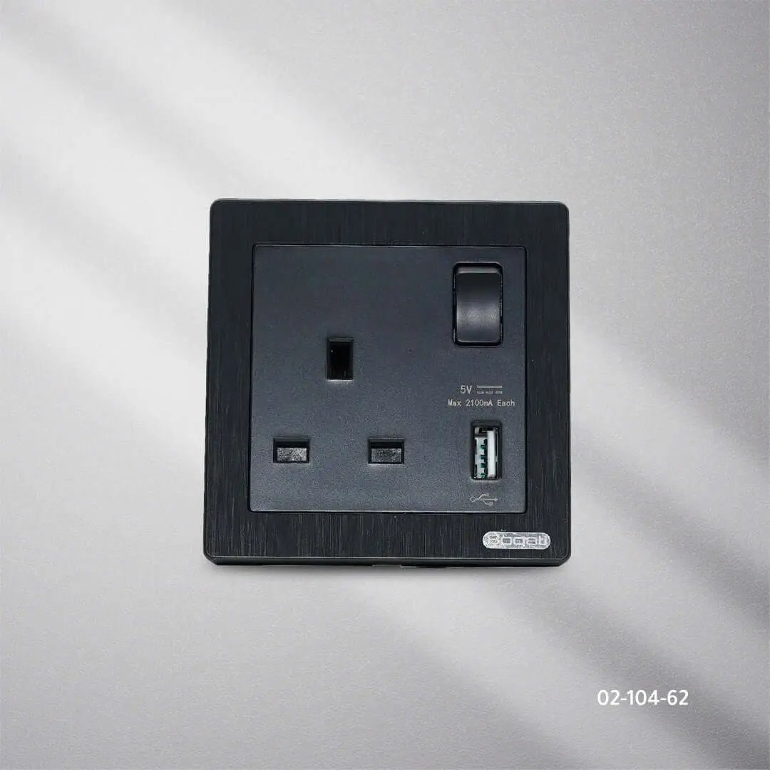 فيش بمفتاح + يو اس بي اسود  BOQATI A13 - Zinco