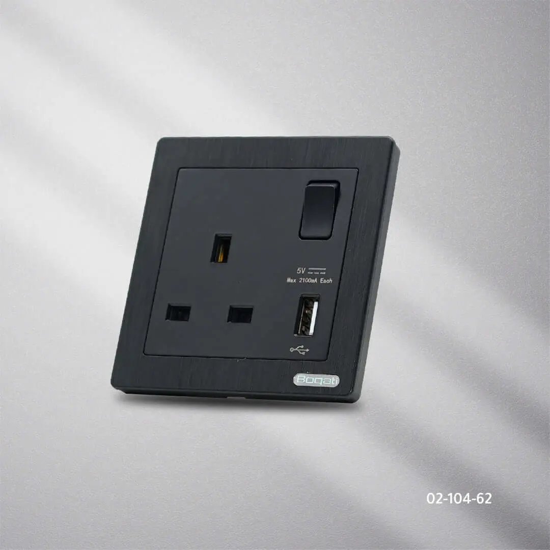 فيش بمفتاح + يو اس بي اسود  BOQATI A13 - Zinco