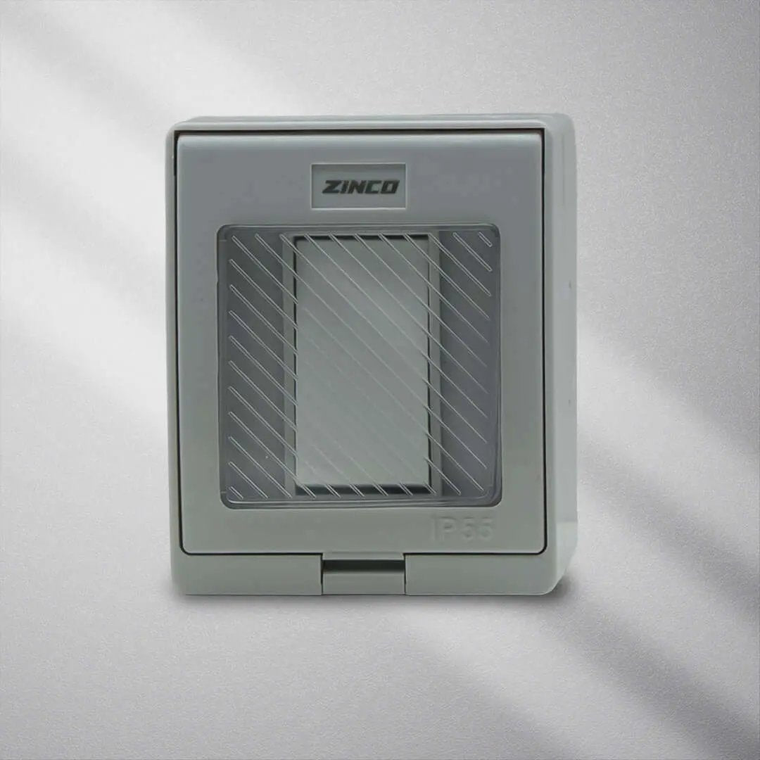 مفتاح مفرد ووتر بروف خارجي ابيض ZINCO - Zinco