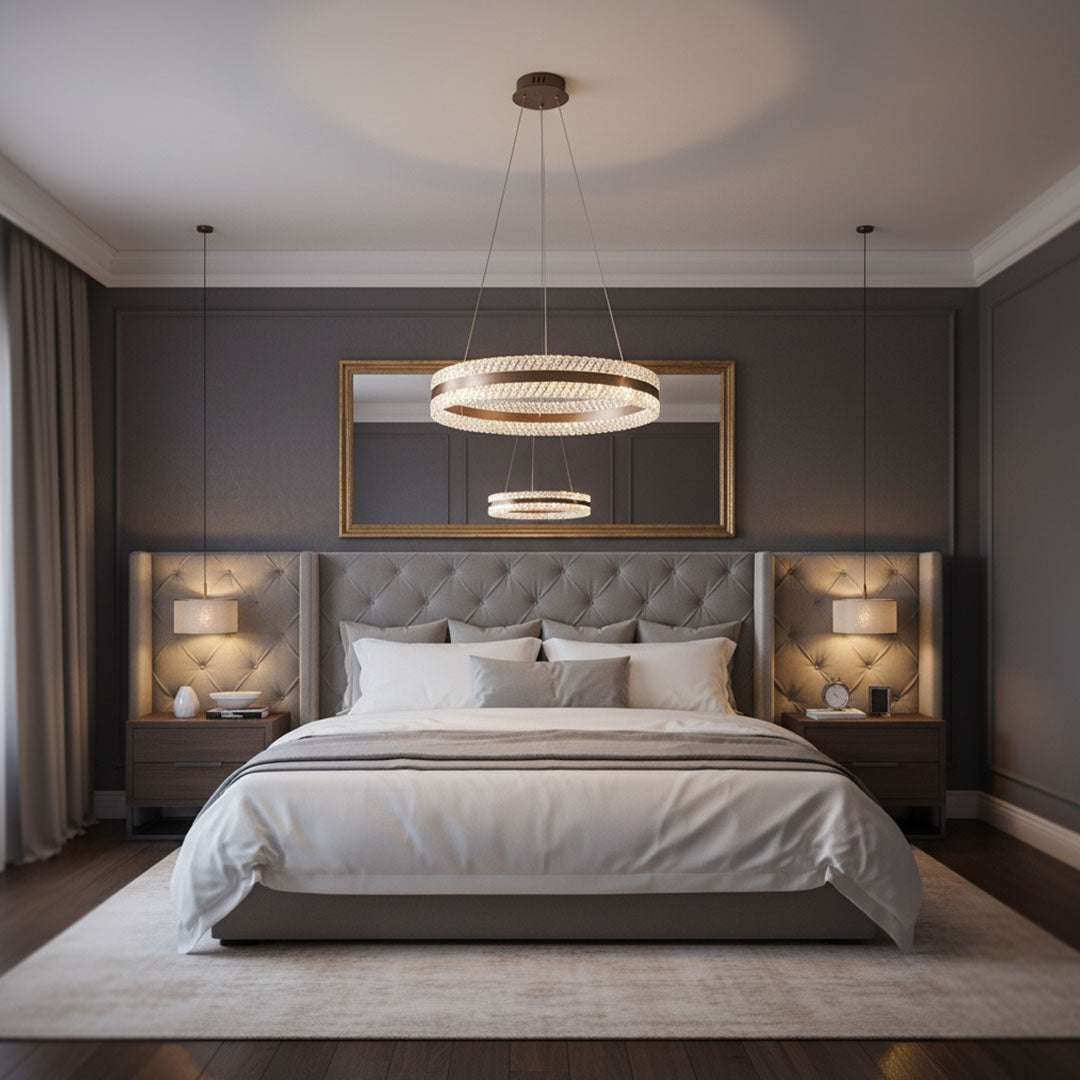 ثريا علاقي LED عصرية BOQATI - 60 سم، 55 وات- إضاءة فاخرة موفرة للطاقة