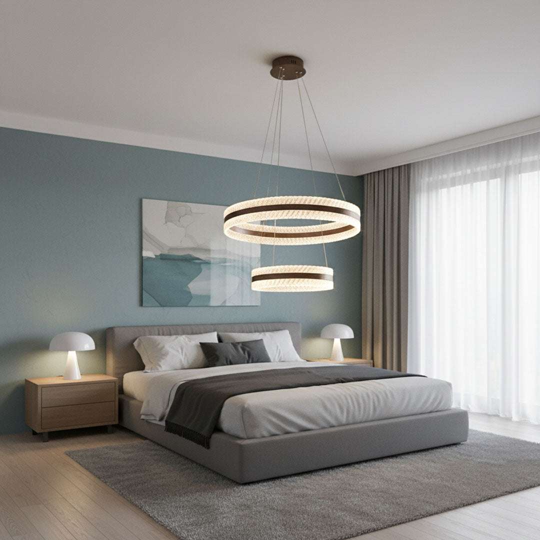 ثريا علاقي LED BOQATI 60+40 سم 90 وات - نجفة سقف فاخرة