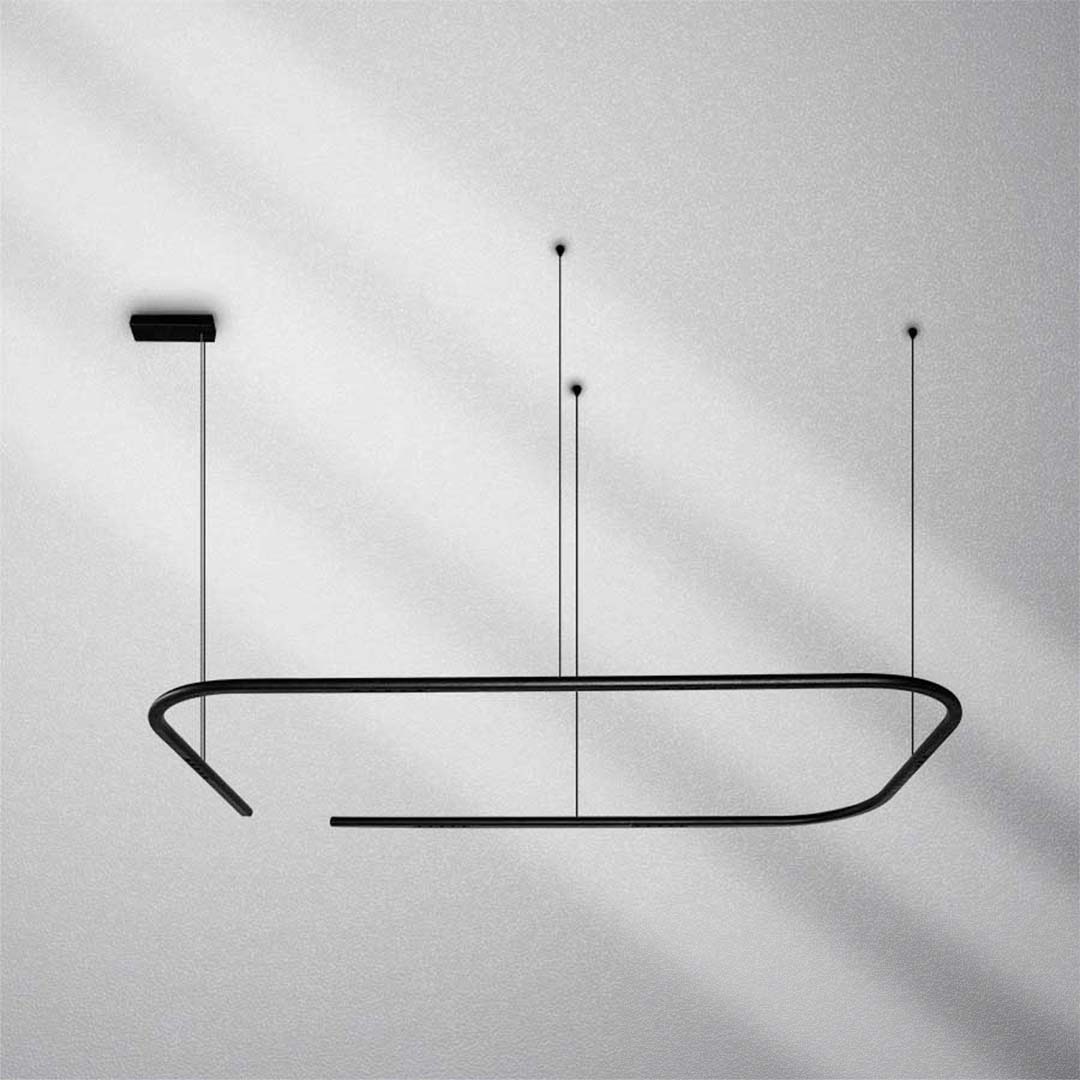 Zinco Decorative Hanging Chandelier - 110 cm - Black