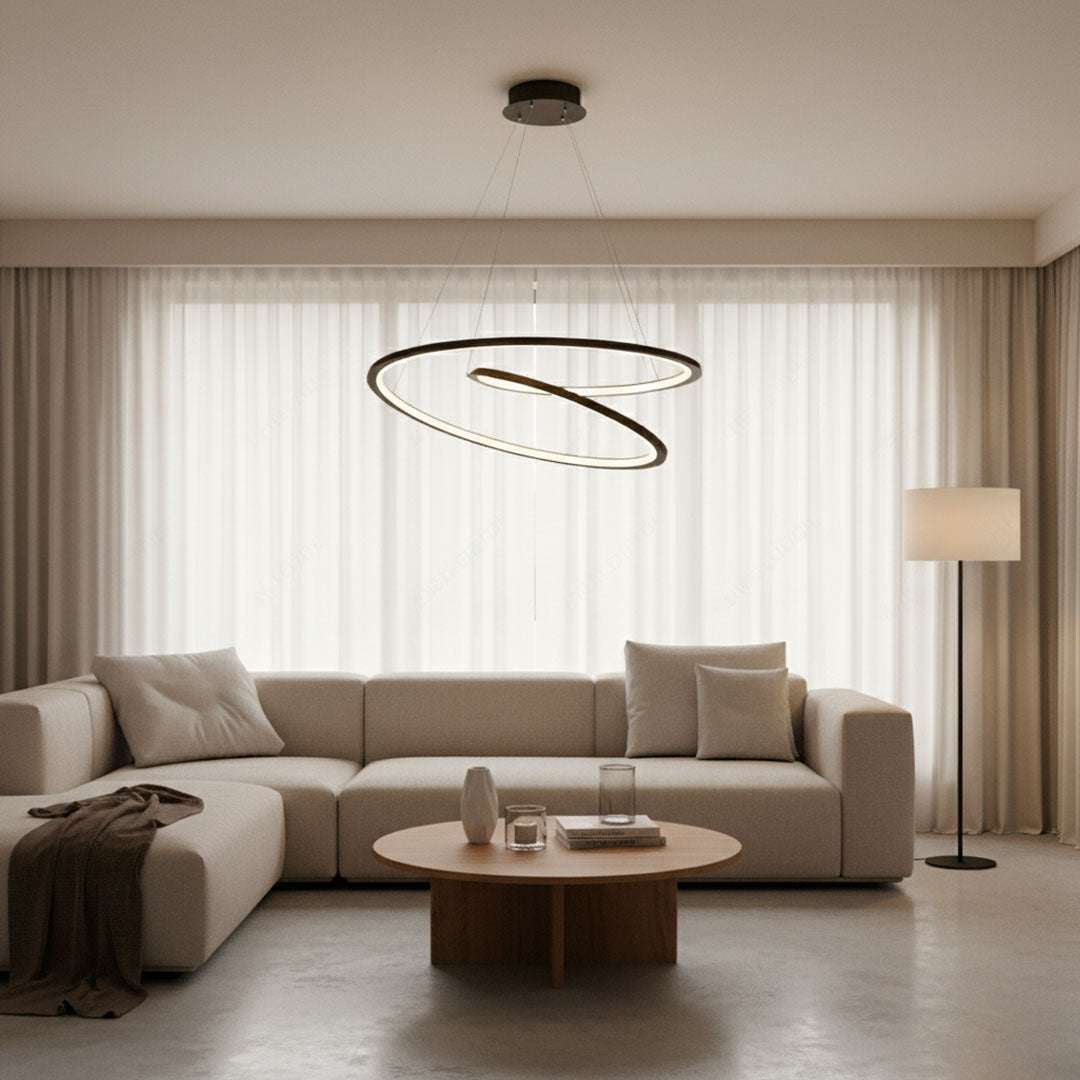 ثريا علاقي LED 30 واط ZINSA - منظر جانبي يوضح الأبعاد