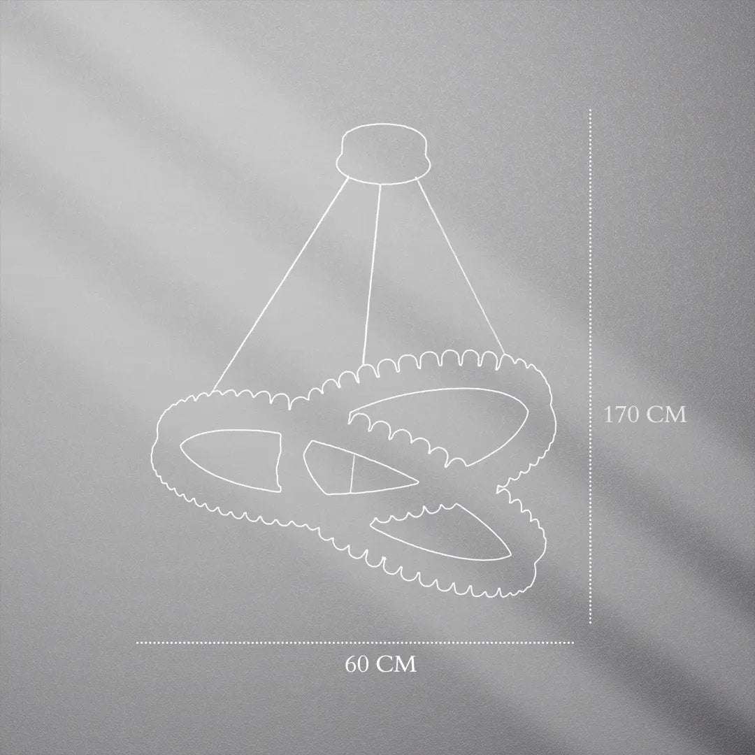 ثريا علاقي ليد 90 وات BOQATI - تصميم عصري فاخر - Zinco