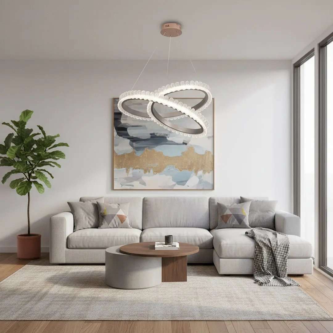 ثريا علاقي ليد 90 وات BOQATI - تصميم عصري فاخر - Zinco