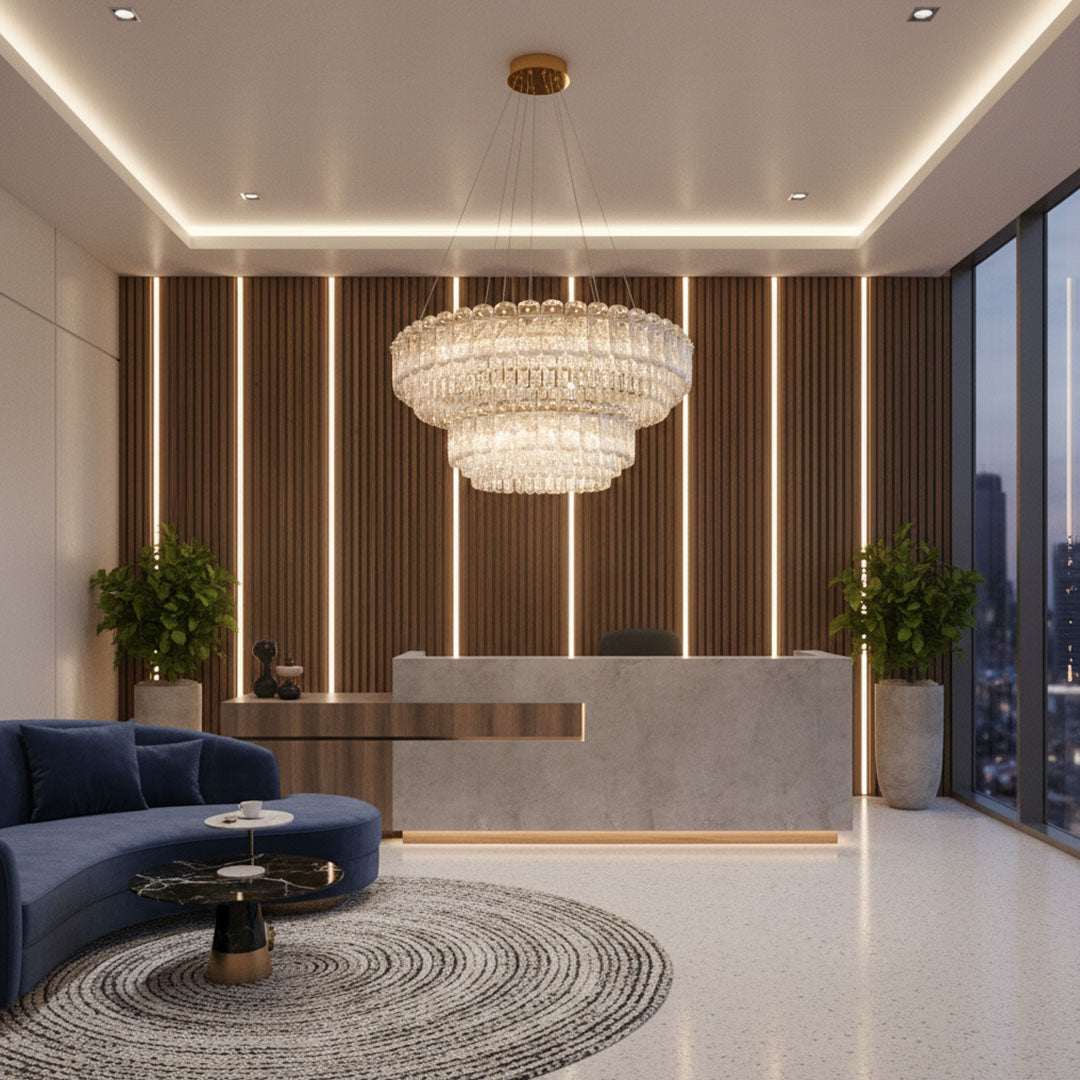 ثريا علاقي كريستال ليد BOQATI-800-500-100W