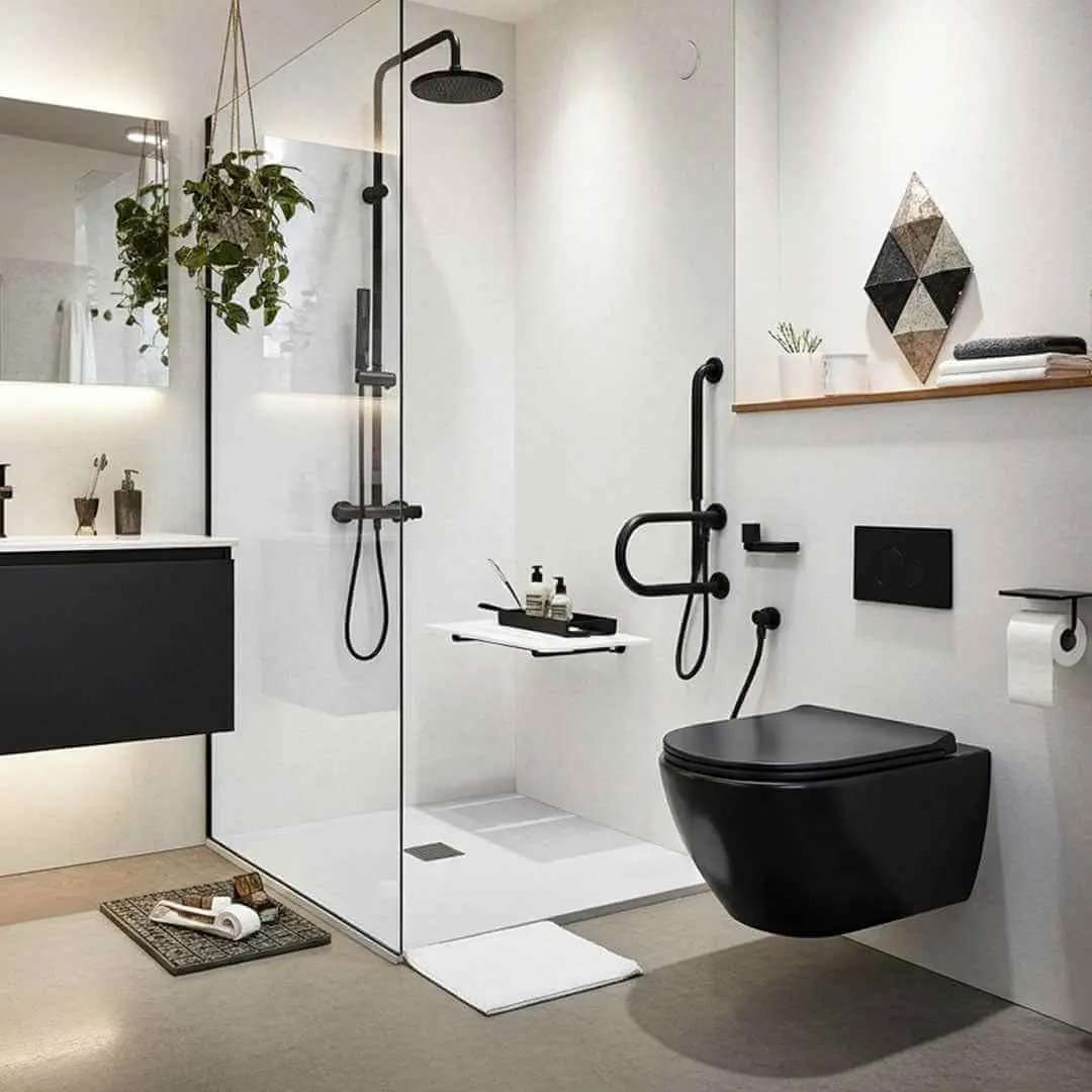 كرسي جداري أسود BOQATI - تصميم عصري وراحة فائقة