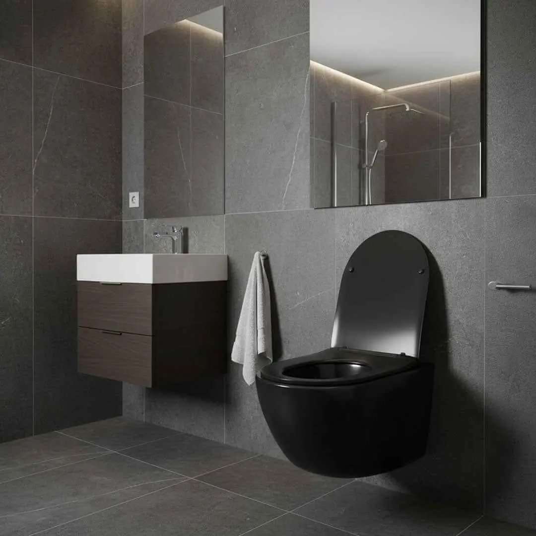 كرسي جداري أسود BOQATI - تصميم عصري وراحة فائقة