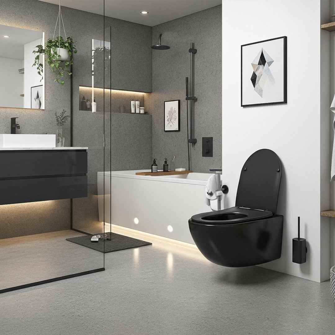 كرسي جداري أسود BOQATI - تصميم عصري وراحة فائقة