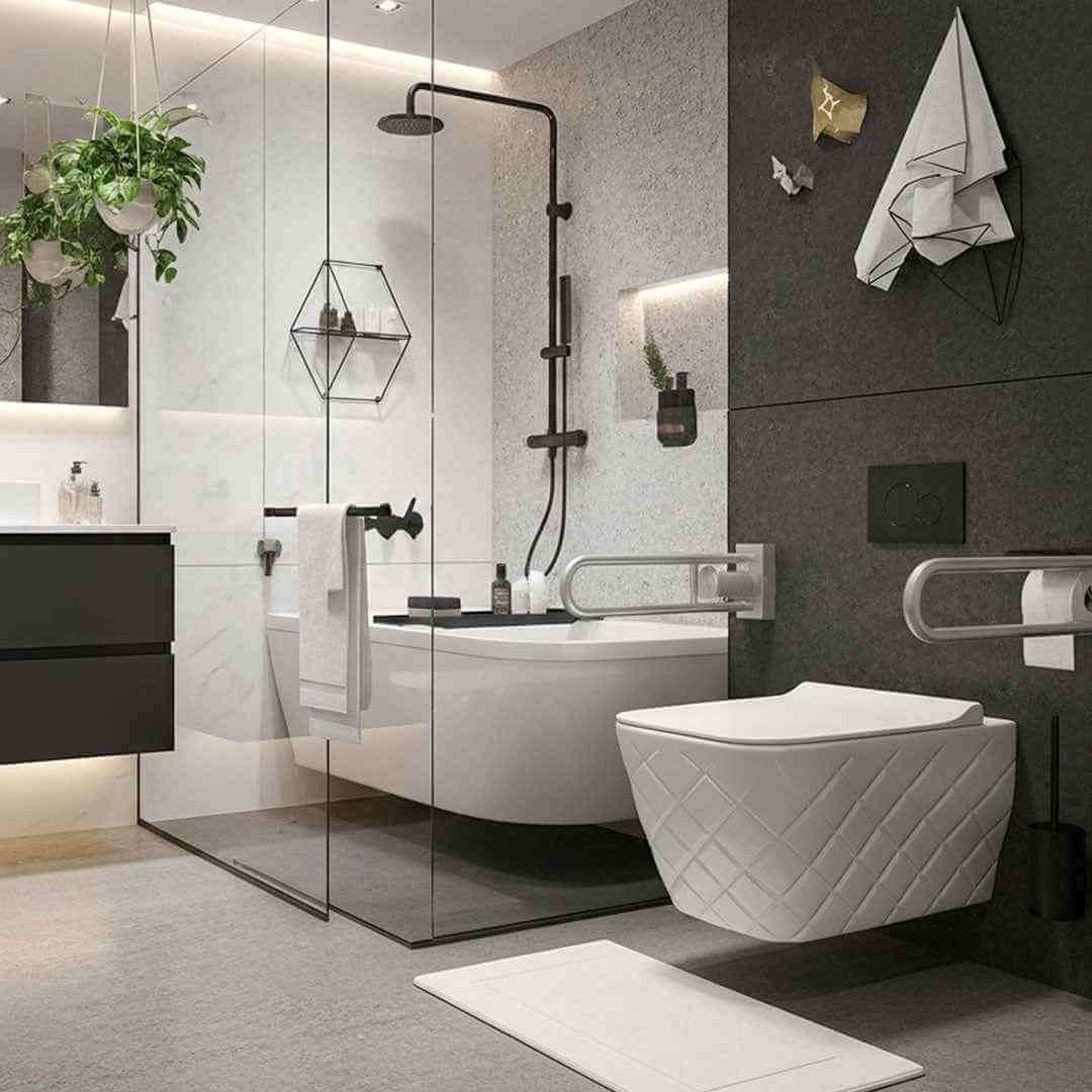 كرسي افرنجي ابيض جداري FLAGON تصميم عصري فاخر