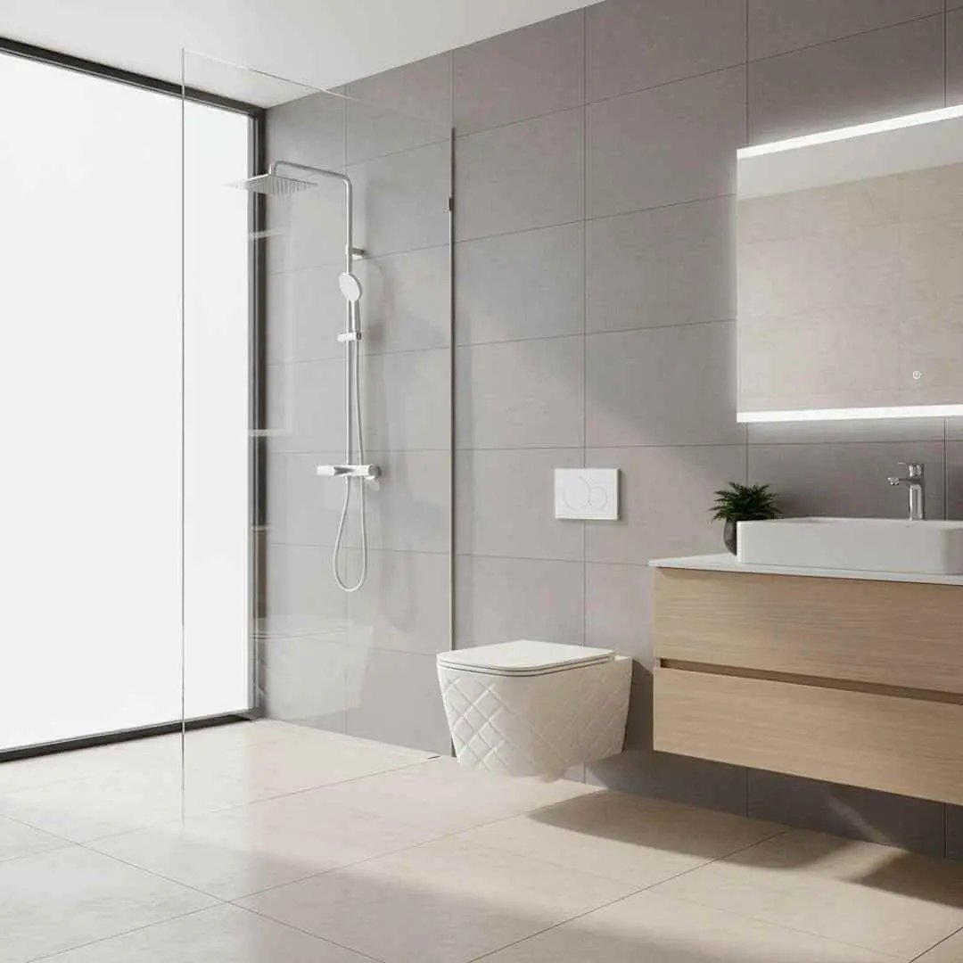 كرسي افرنجي ابيض جداري FLAGON تصميم عصري فاخر