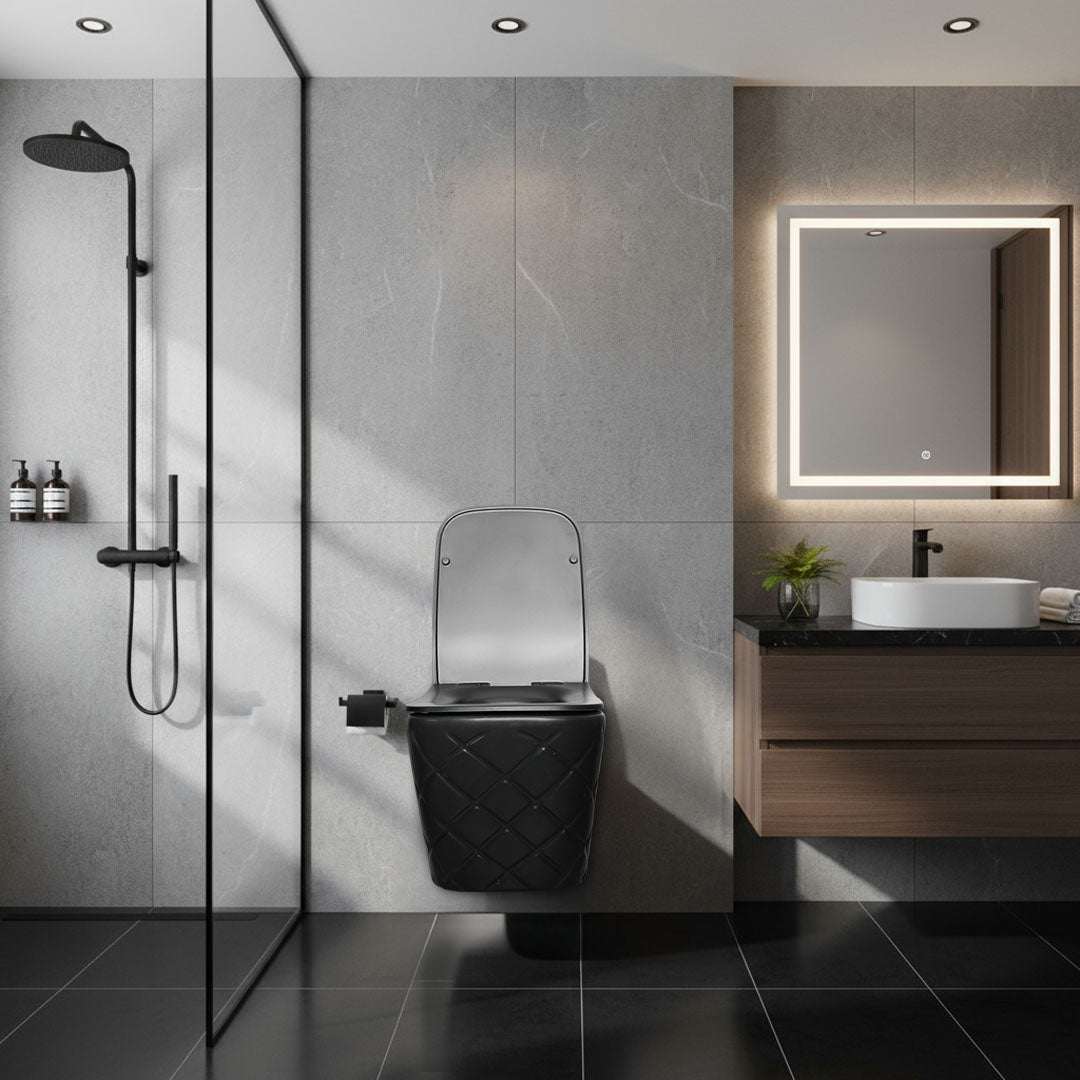 كرسي افرنجي اسود/FLAGON/D-4174W/BK