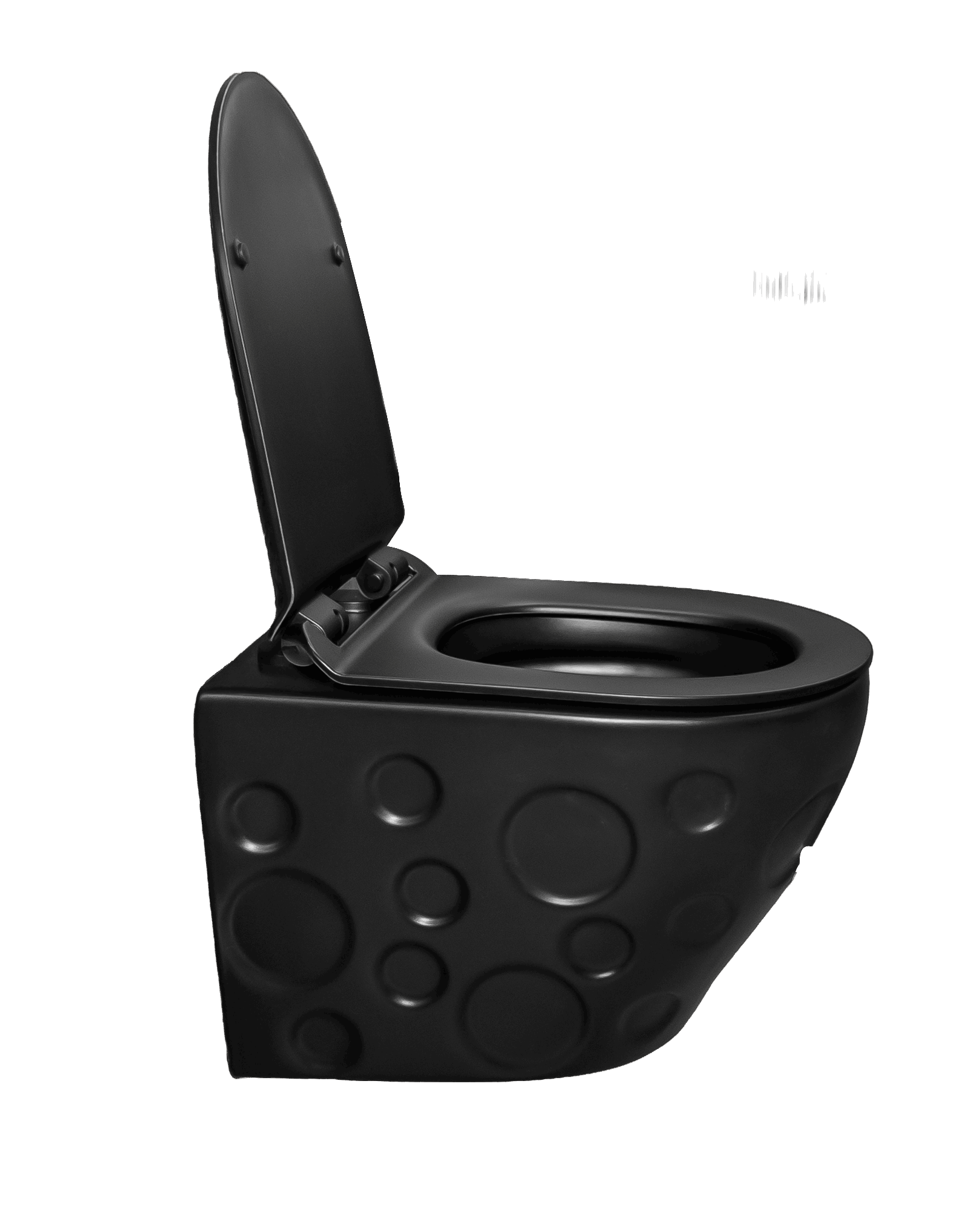 كرسي حمام جداري أسود Flagon D-4175W/BK