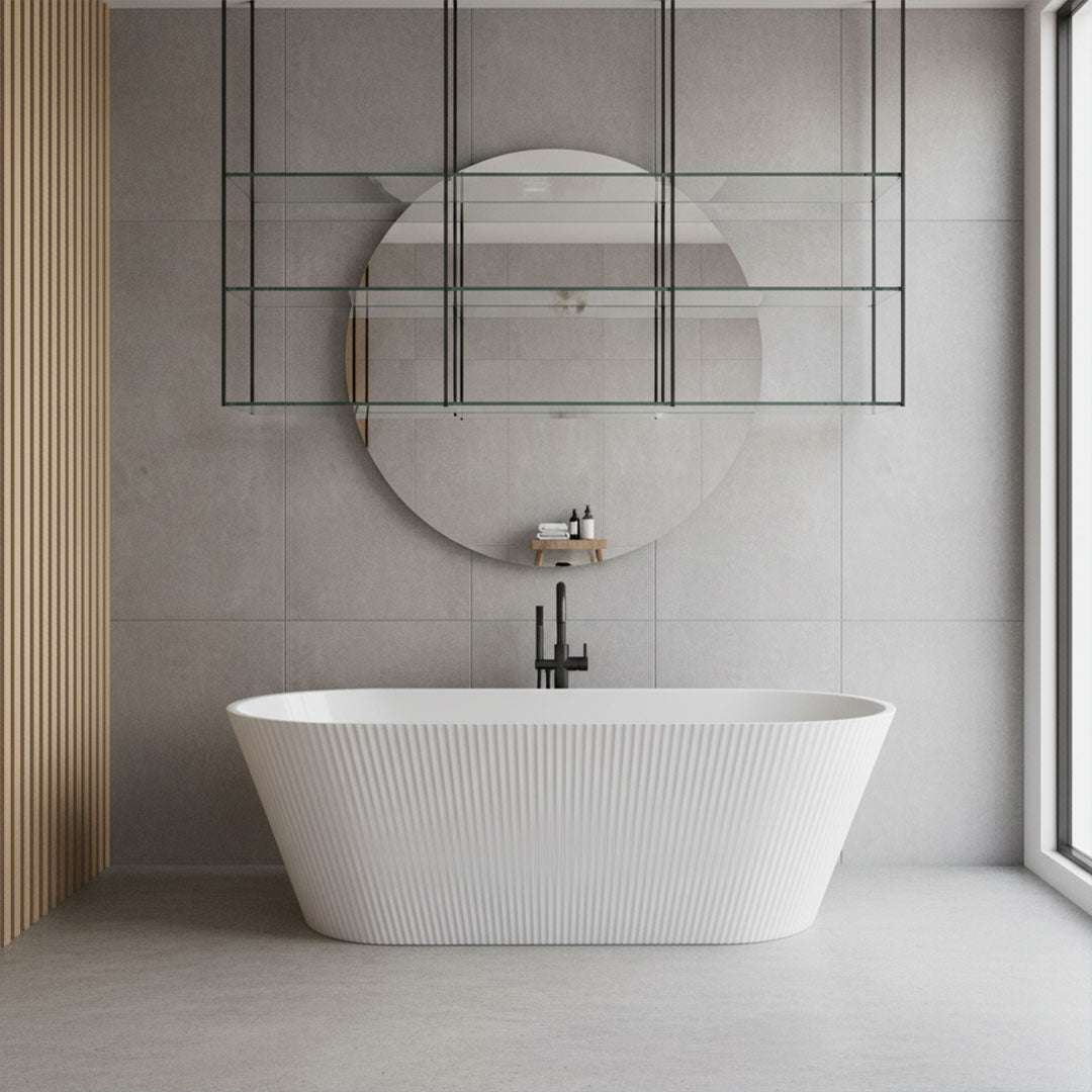 بانيو ديكور دائري أبيض FLAGON D-9003T - 170×75 سم