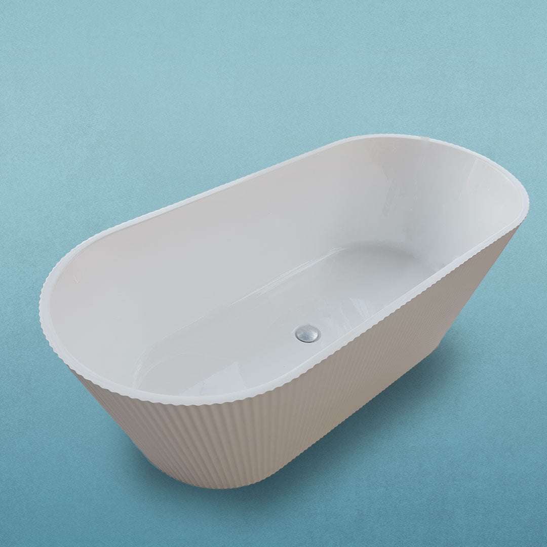 بانيو ديكور دائري أبيض FLAGON D-9003T - 170×75 سم