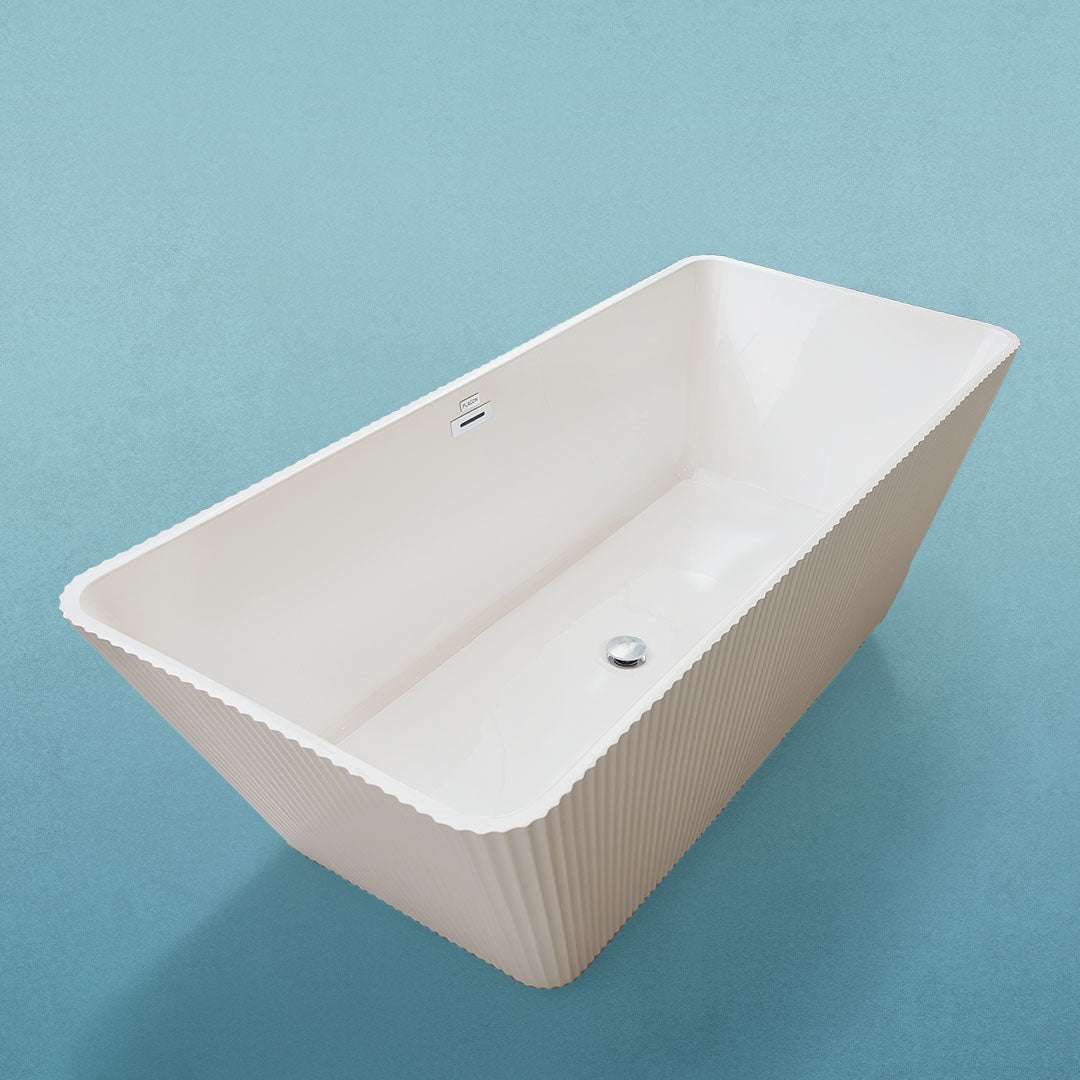 بانيو ديكور مربع أبيض FLAGON D-9090T - 170×75 سم