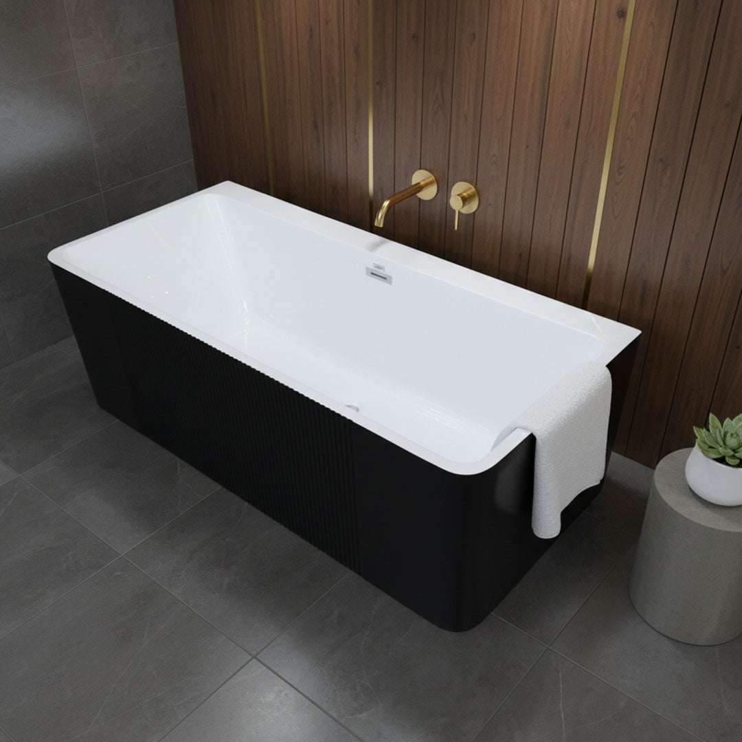 بانيو ديكور أسود فلاجون 170×75 سم - فوق البلاط موديل D-9001T