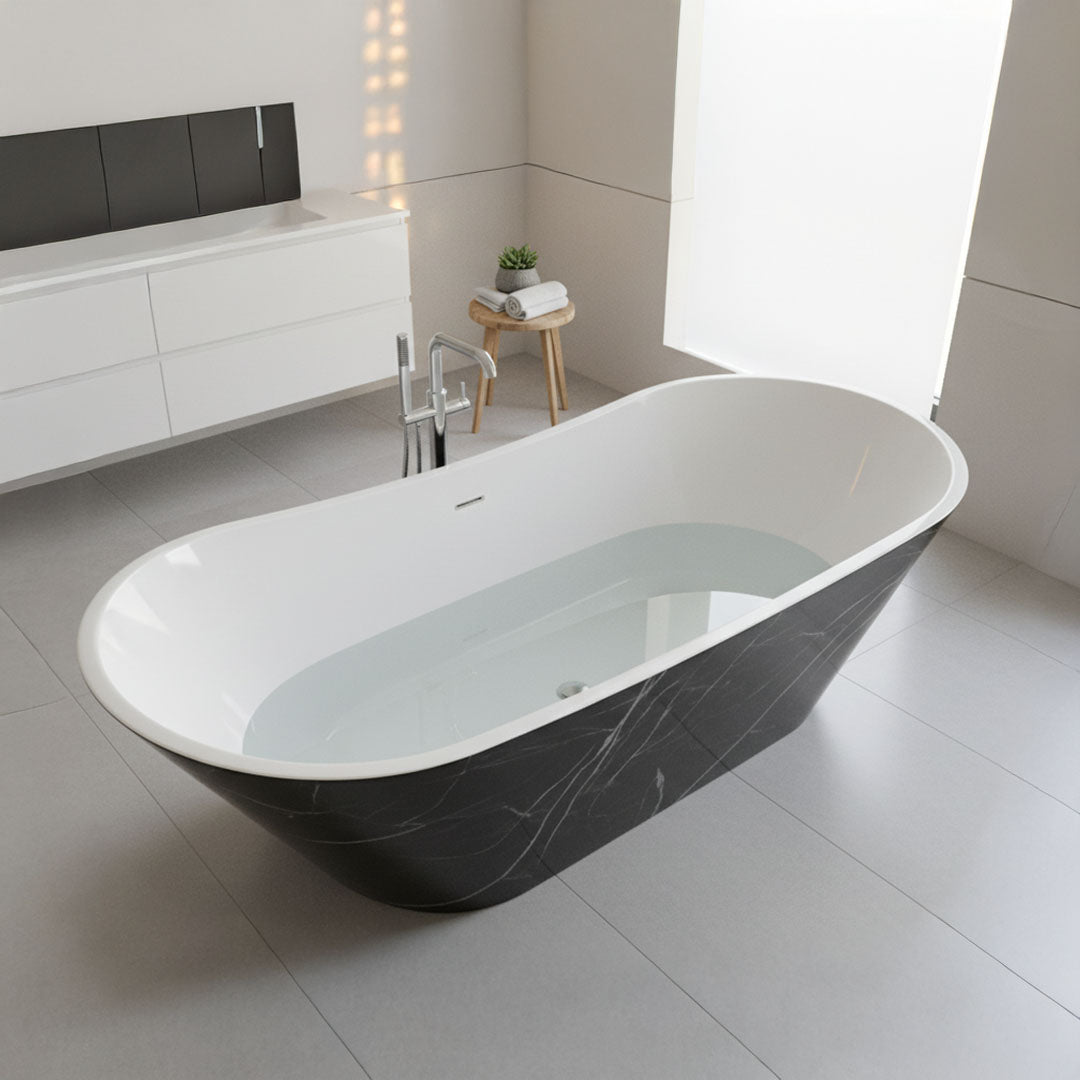 بانيو ديكور رخامي فلاقون 170×75 سم - فوق البلاط موديل 867