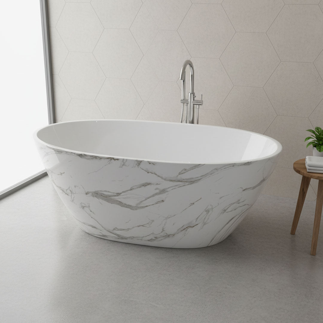 بانيو ديكور رخامي فلاقون 150×75 سم - فوق البلاط موديل 821