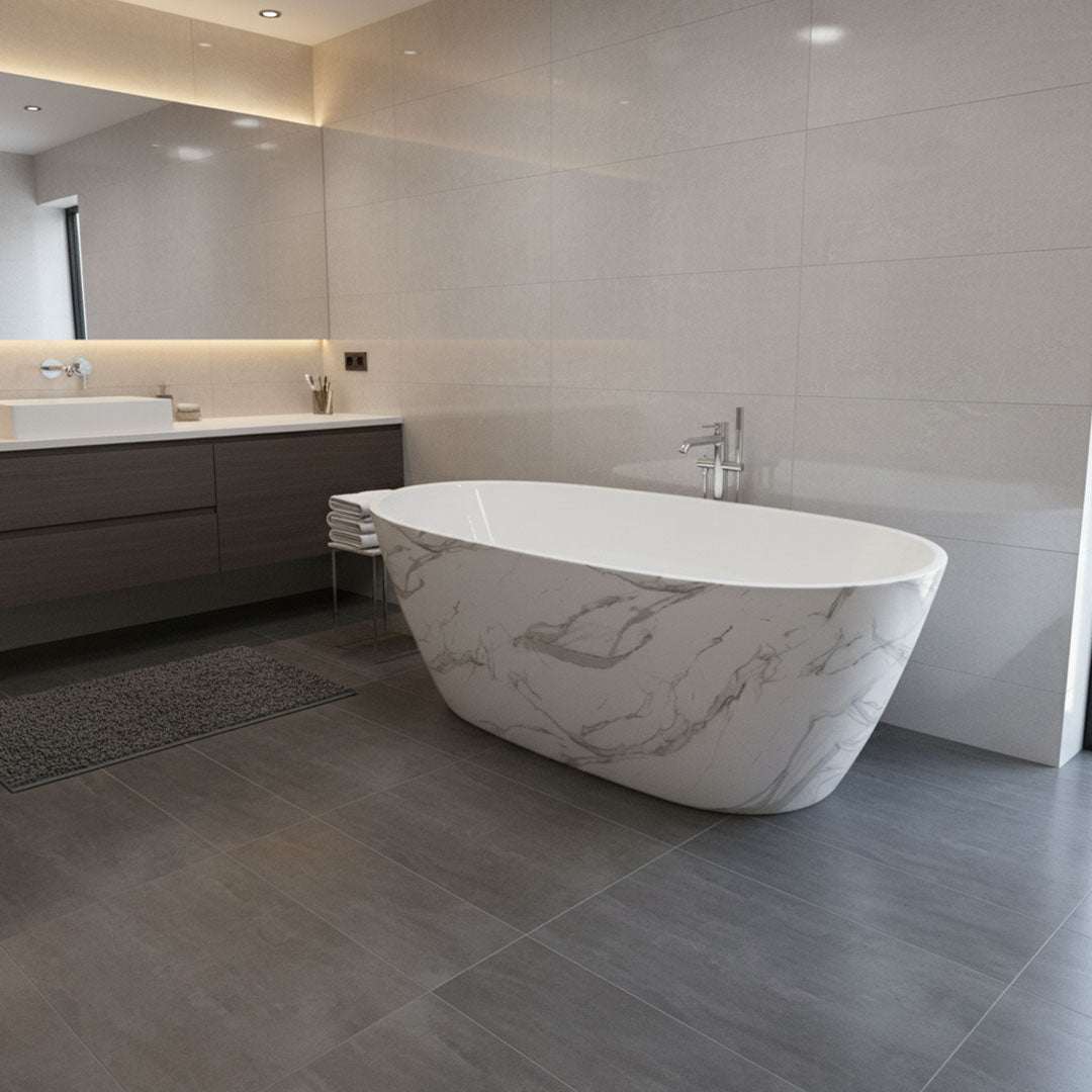 بانيو ديكور رخامي فلاقون 170×75 سم - فوق البلاط موديل 867