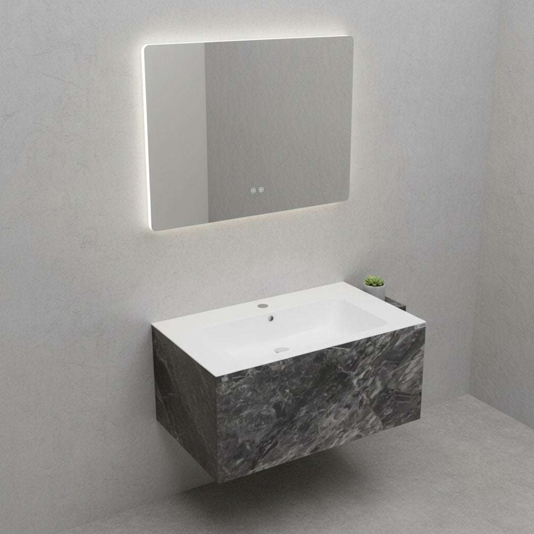 مغسلة حوض واحد بورسلان مرخم Flagon 100 سم - رمادي 2566