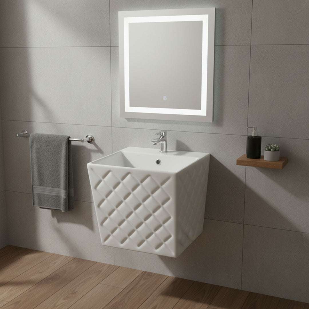 مغسلة جدارية بيضاء فاخرة فلاقون