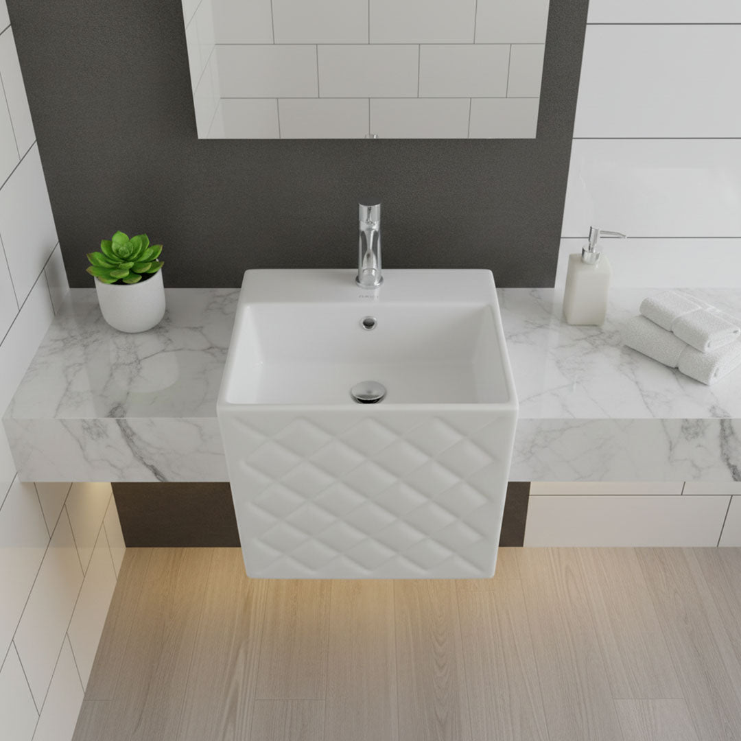 Luxury white Flagon wall-mounted washbasin