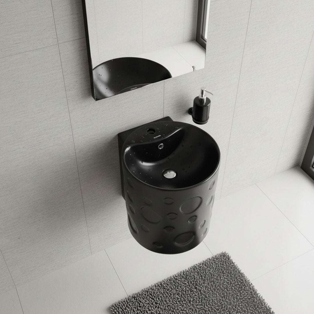 مغسله جدارية سوداء فلاقون عصرية