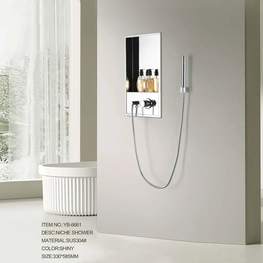 دش مخفي +شاور نيش كروم مطفي  FLAGON - Zinco