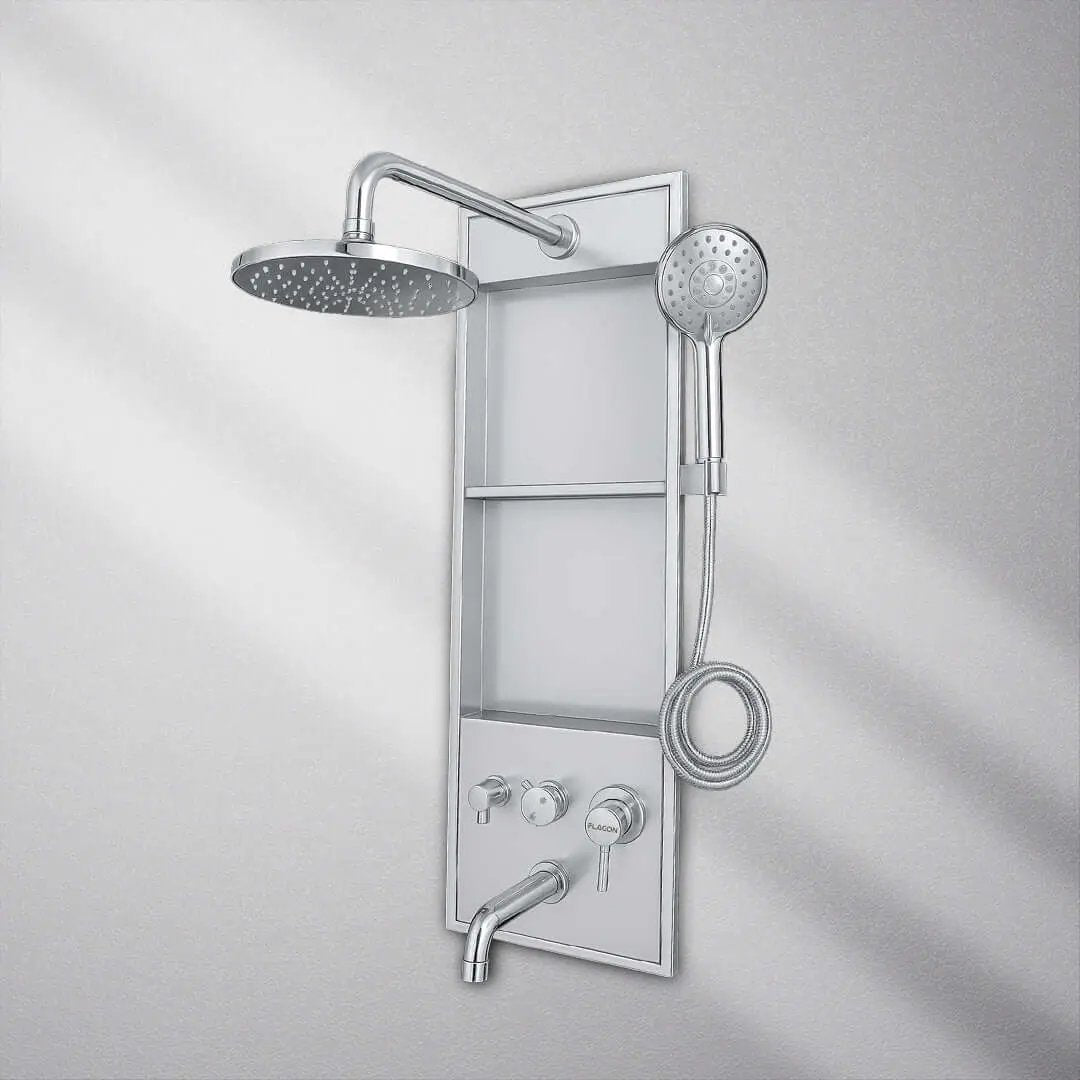 دش مخفي +شاور نيش كروم مطفي  FLAGON - Zinco