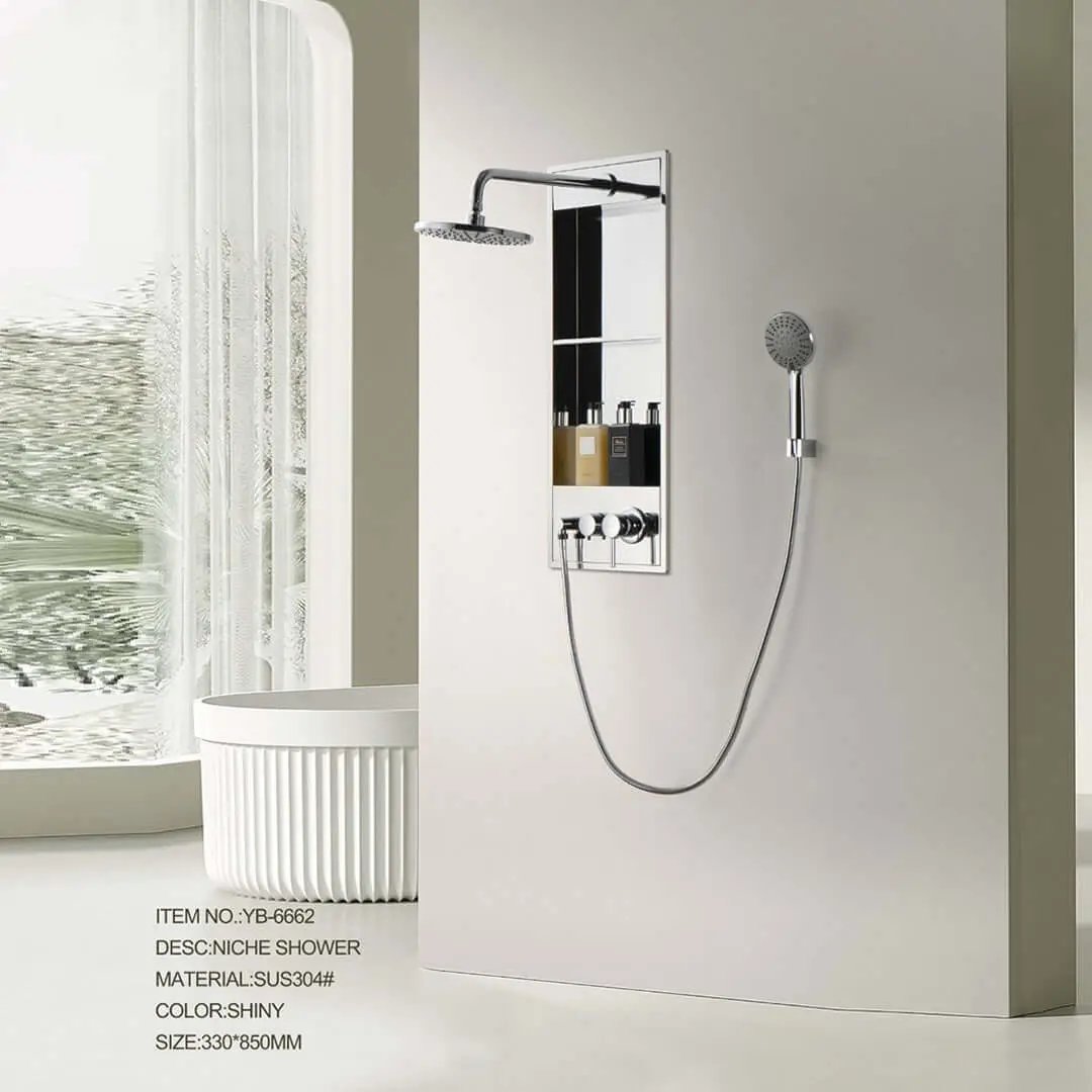 دش مخفي +شاور نيش كروم مطفي  FLAGON - Zinco