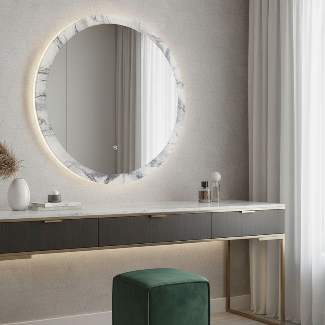 مرايا حمام مع إضاءة LED 60 سم BOQATI موديل B010
