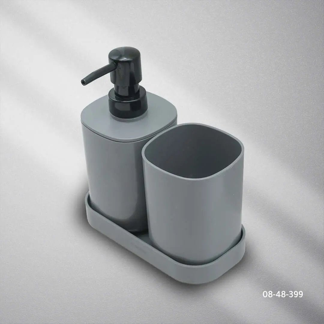 موزع صابون مع حامل فرشاة FLAGON - Zinco