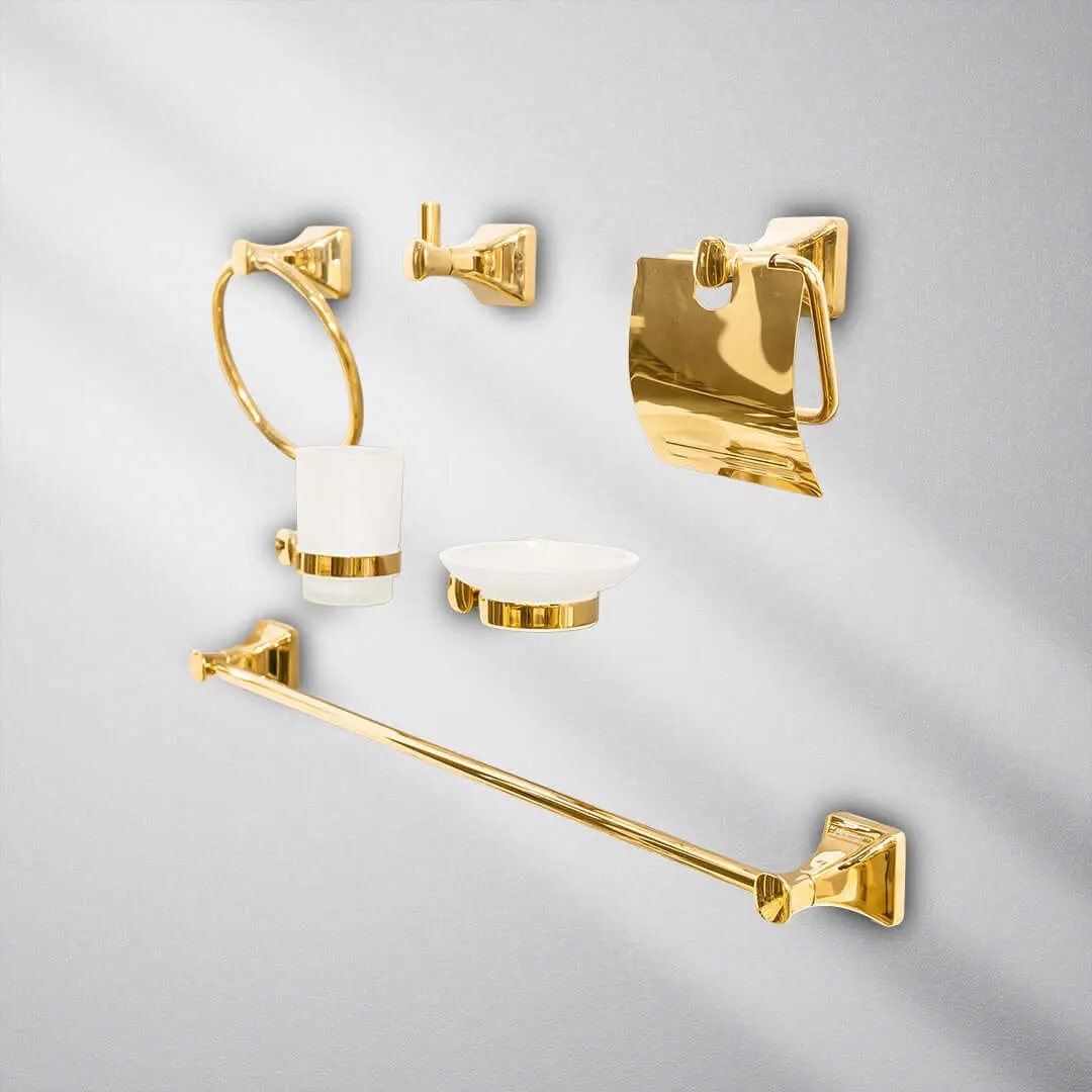 طقم اكسسوار 6 قطع ذهبي BOQATI - Zinco