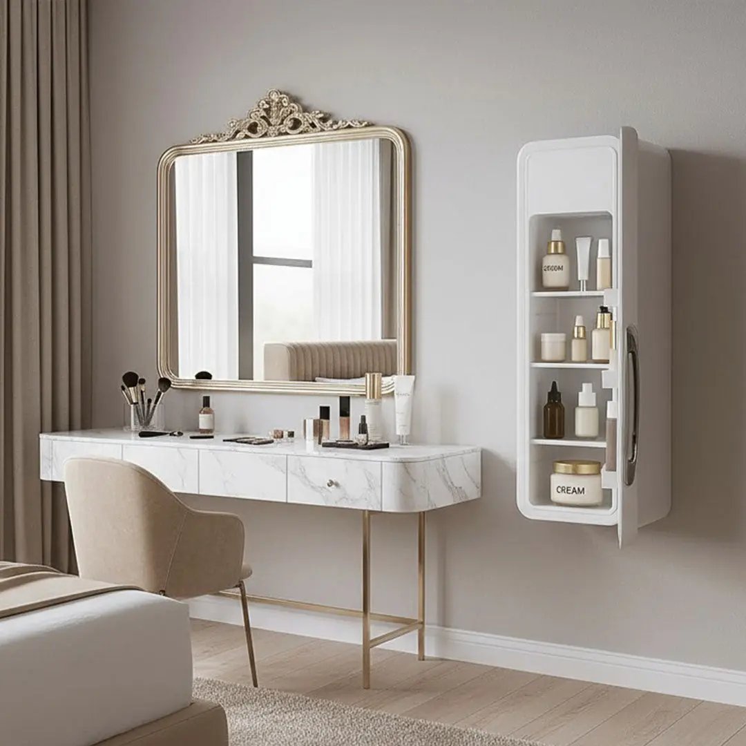 ثلاجة مستحضرات تجميل ابيض - Zinco