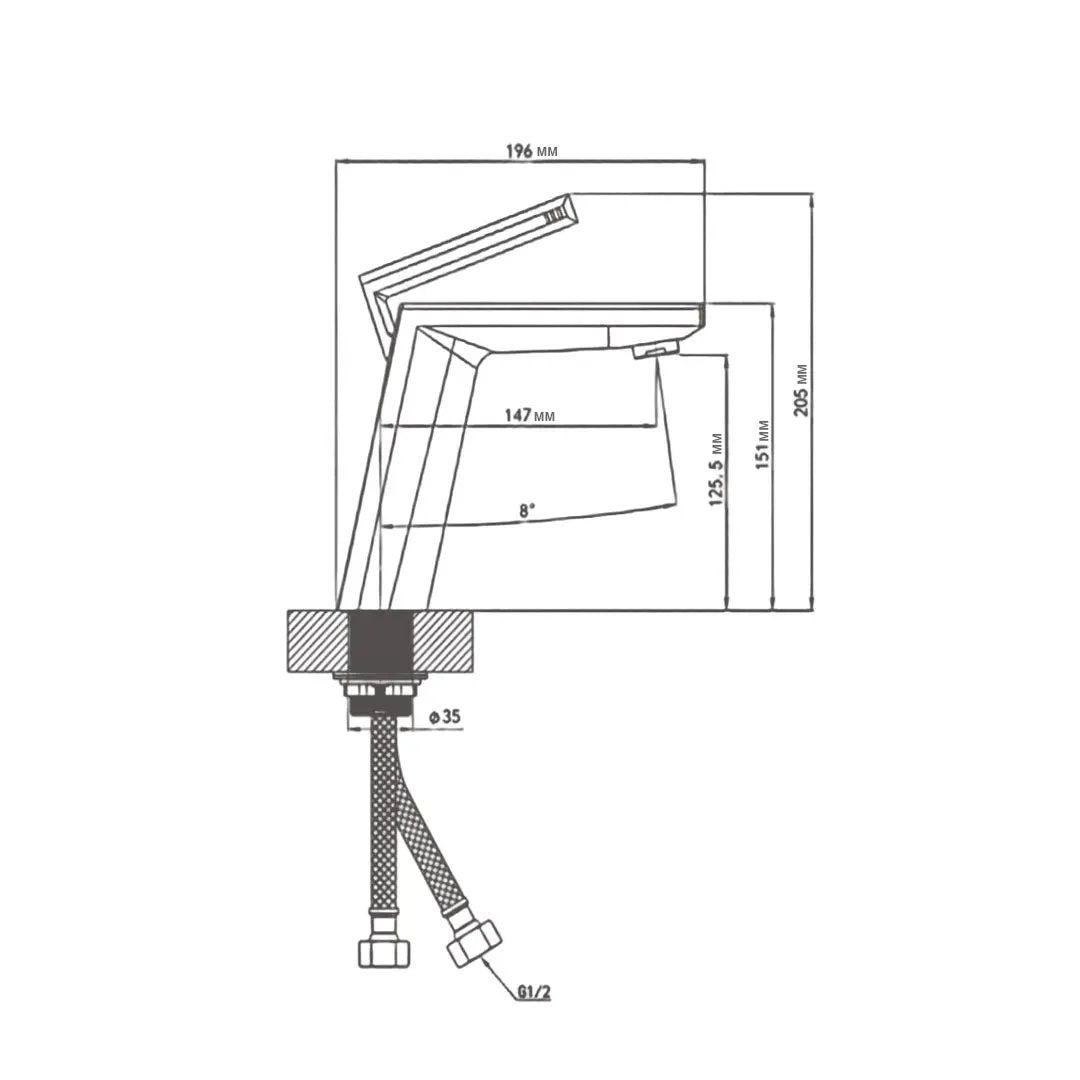 خلاط مغسلة ذهبي  FLAGON - Zinco