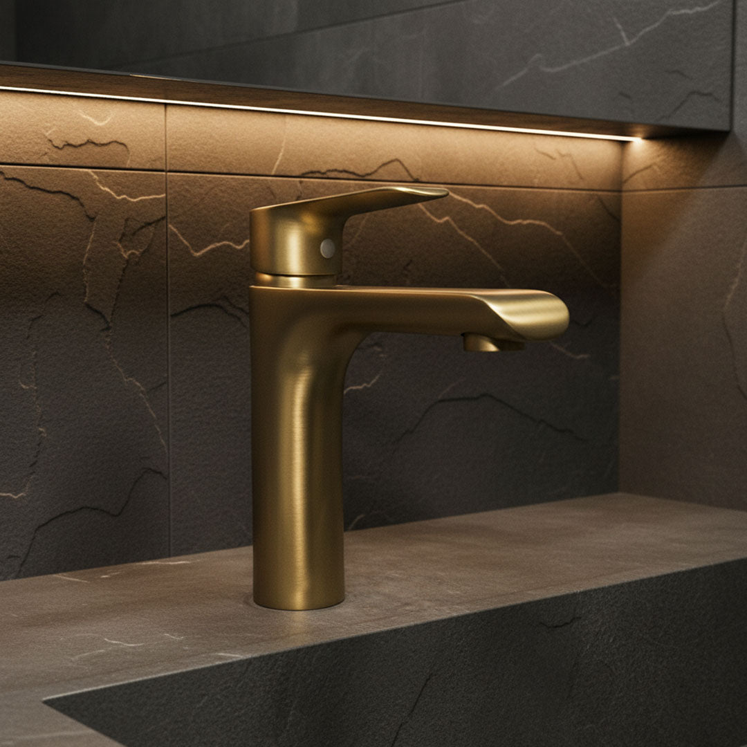 خلاط مغسلة ذهبي   BOQATI/0221/Brushed Gold