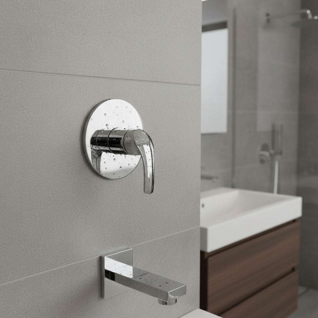 وجه خلاط دفن واحد خط دائرىBAQATI/YL-007/Chrome