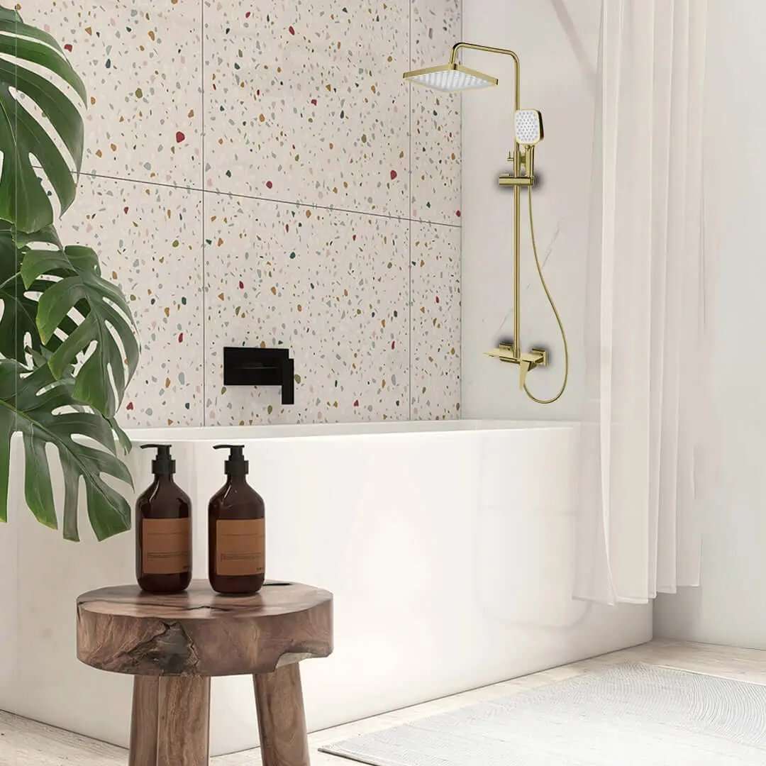 خلاط دش مع مسطرة  ذهبي FLAGON - Zinco