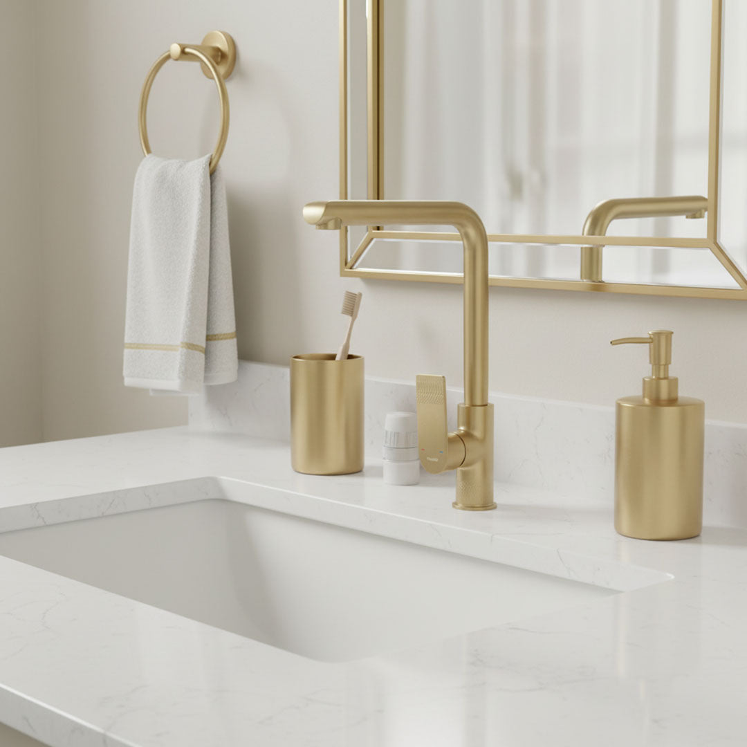 خلاط مجلي ذهبي فلاجون FLAGON - فاخر للمطبخ