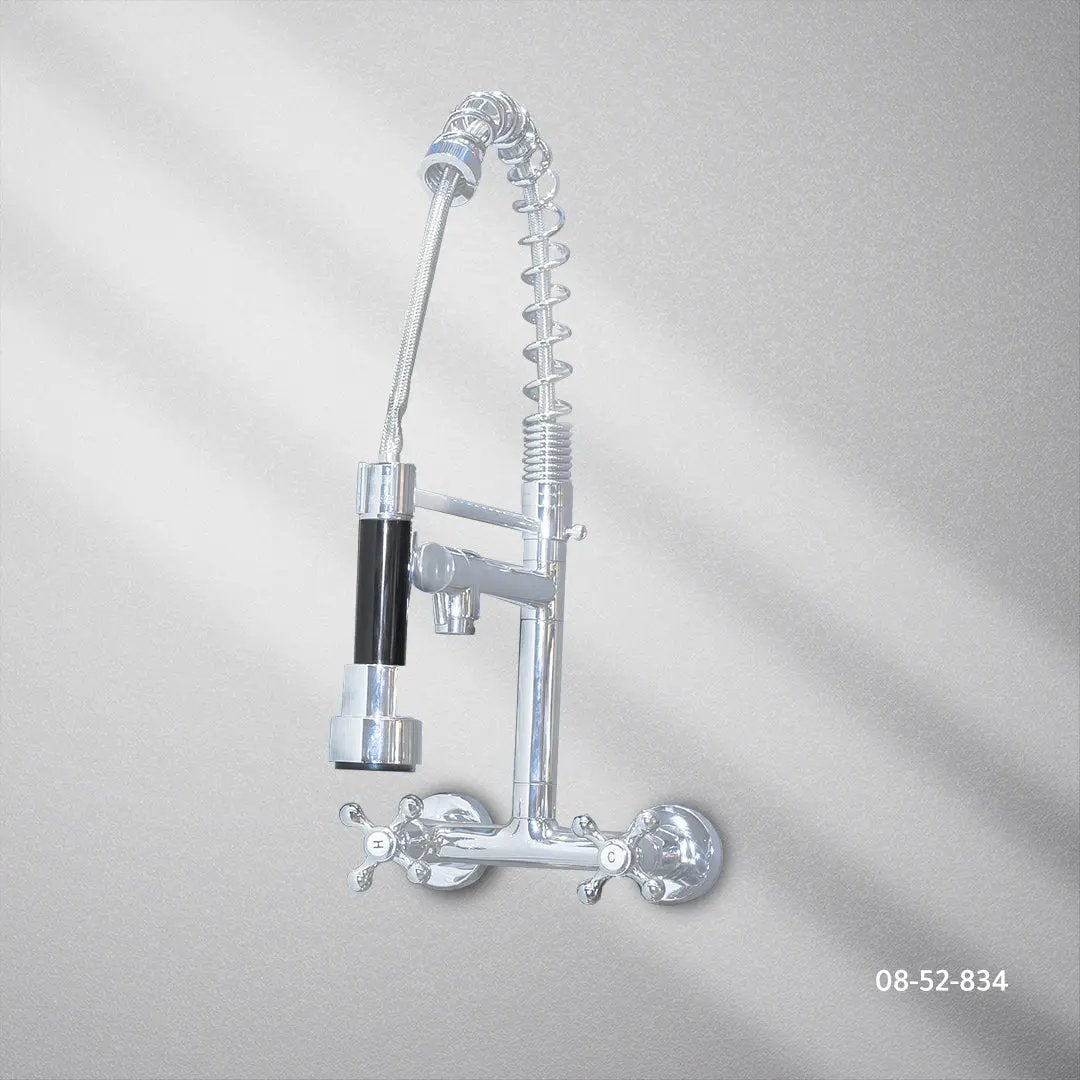 FLAGON خلاط مطبخ جداري مع مخرج مياه متحرك - كروم - Zinco