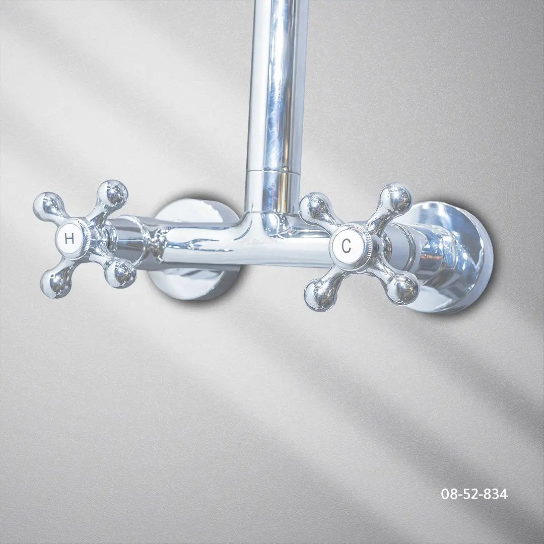 FLAGON خلاط مطبخ جداري مع مخرج مياه متحرك - كروم - Zinco