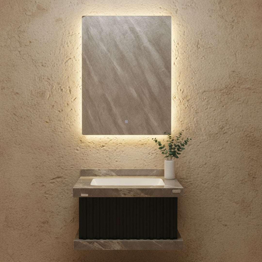 مغسلة بورسلان فلاقون 60 سم - حوض حمام فاخر أبيض موديل SR-1724