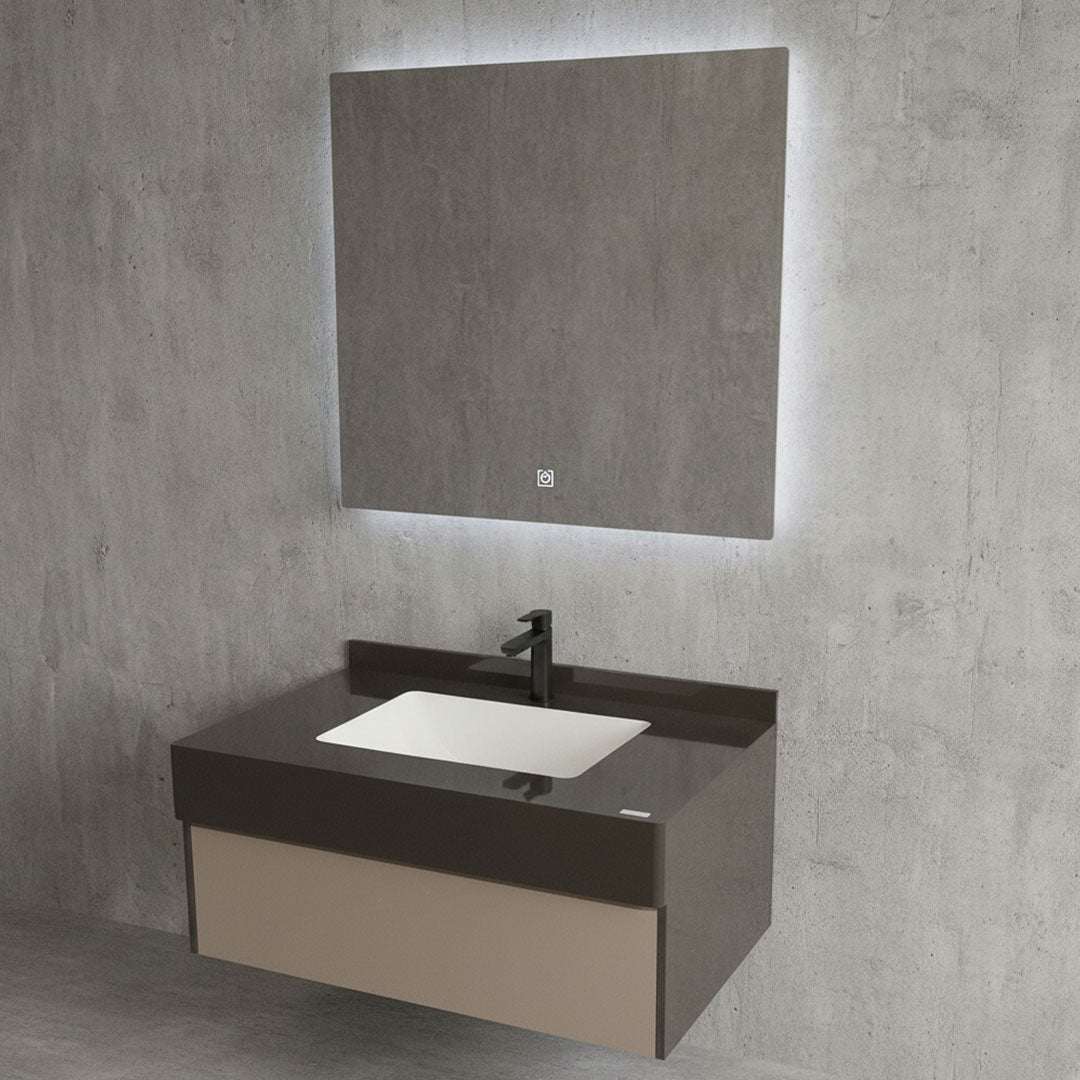 مغسلة بورسلان فلاقون 80 سم بني - حوض حمام فاخر موديل SR-1708