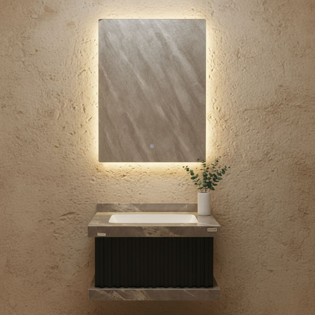 مغسلة بورسلان فلاقون 60 سم - حوض حمام فاخر أبيض موديل SR-1724