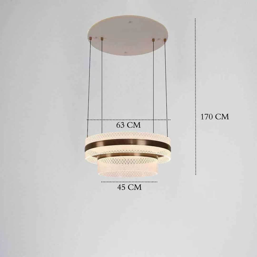 ثريا حلقتين LED اكريلك ZINSA  إضاءة فاخرة عصرية